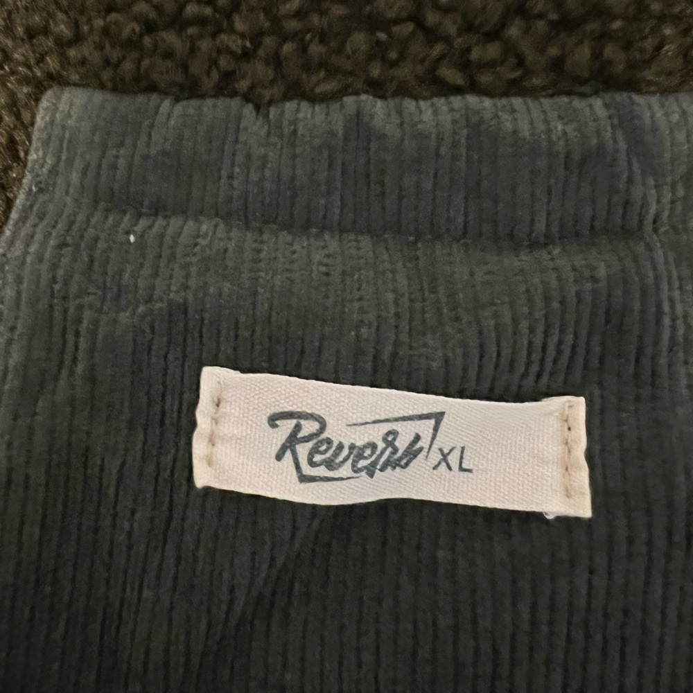 Reverb Mens Button Down‎ Sherpa Lined Corduroy Jacket Green Brown Size XL - Picture 3 of 10